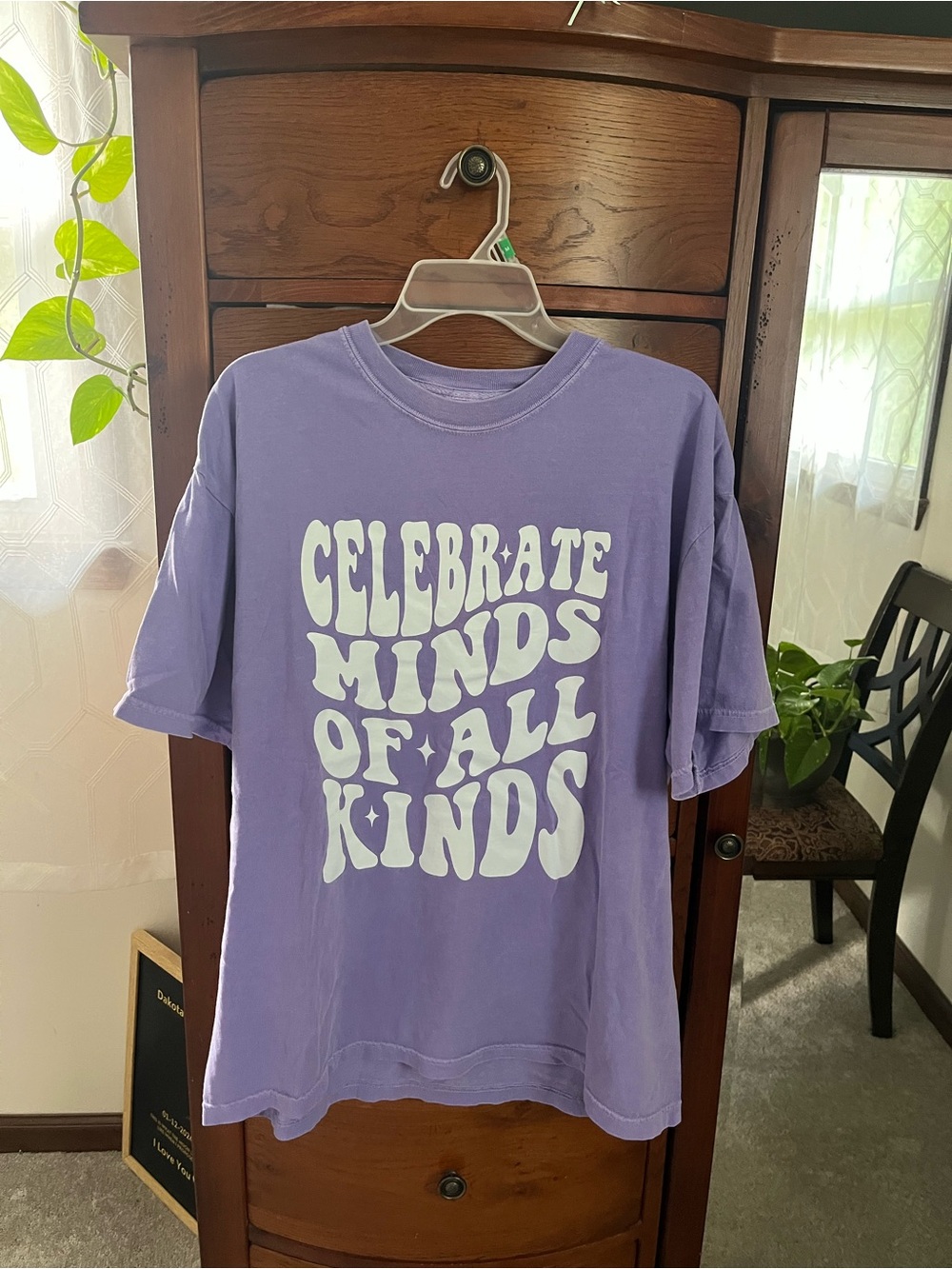 Comfort Colors Lavender Graphic Tee "Celebrate Minds Of All Kinds"